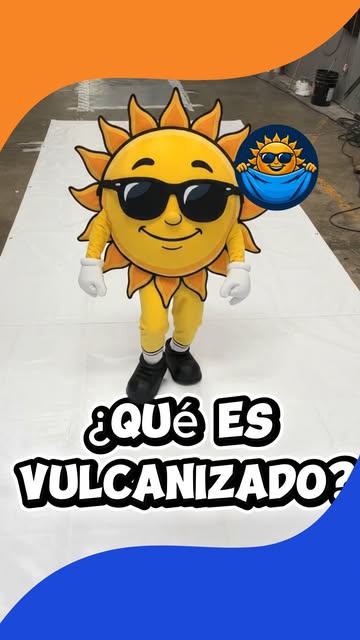Post: ¿qué es vulcanizado?, con la mascota de Cover Sun